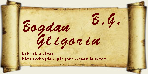 Bogdan Gligorin vizit kartica